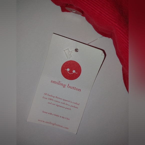 Smiling Button Red Romper - Picture 4 of 10